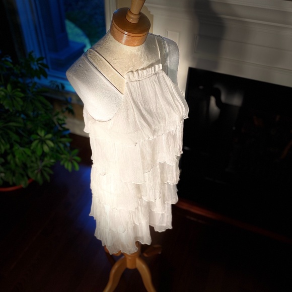 MARCIANO SILK TIERED MINI DRESS - Picture 1 of 11